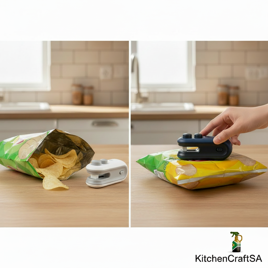 Before & After Bag Sealer with KitchenCraft SA Logo